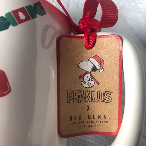 NWT Rae Dunn Peanuts Snoopy Christmas Mug "The More The Merrier" - Picture 5 of 6